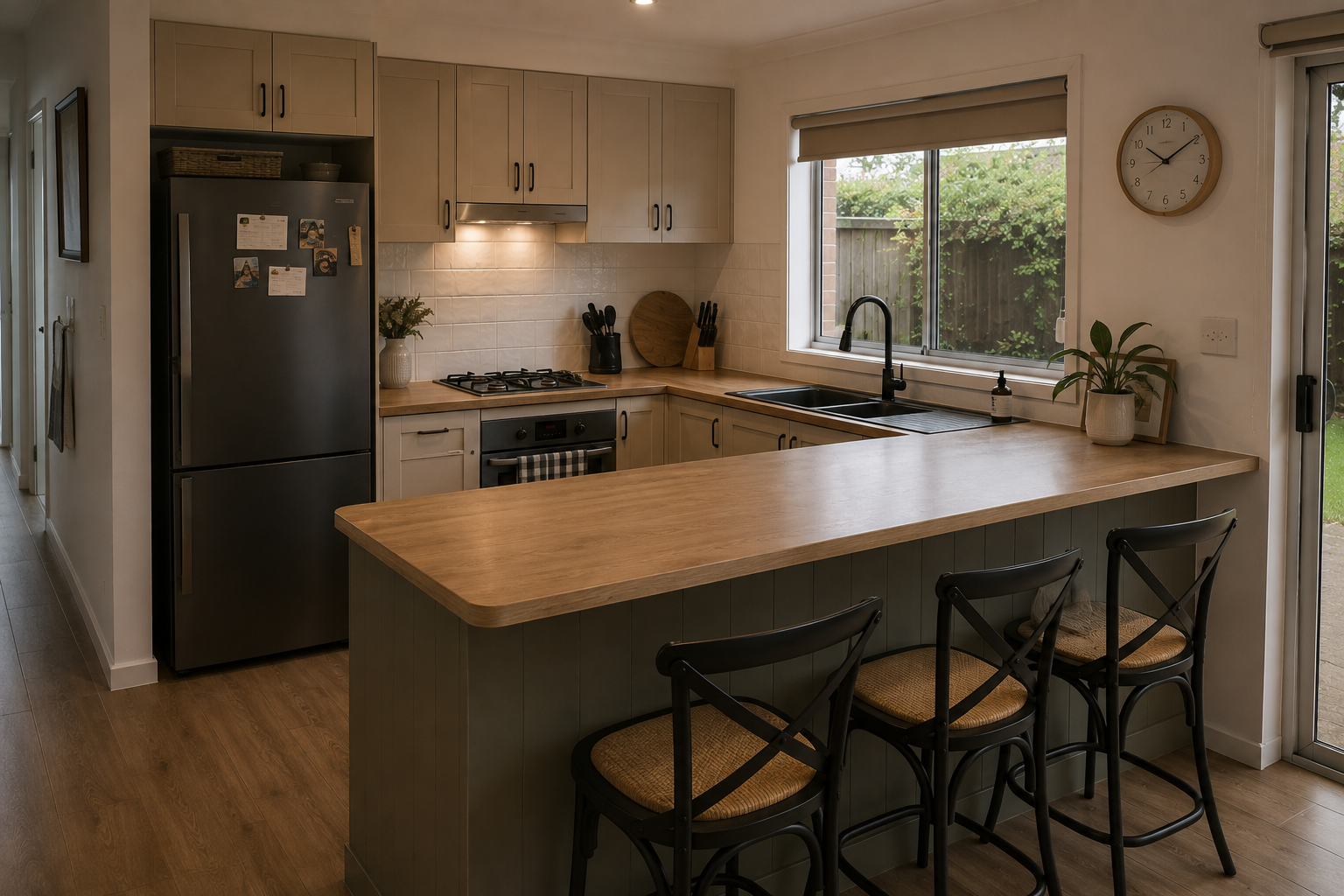 Before kitchen stone benchtop renovation in Melbourne